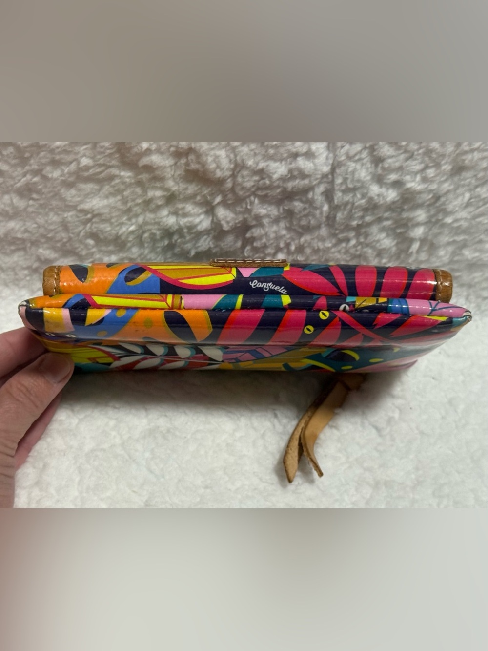 Consuela Multicolor Maya Leaf-Print Leather Slim Wallet - Picture 6 of 6